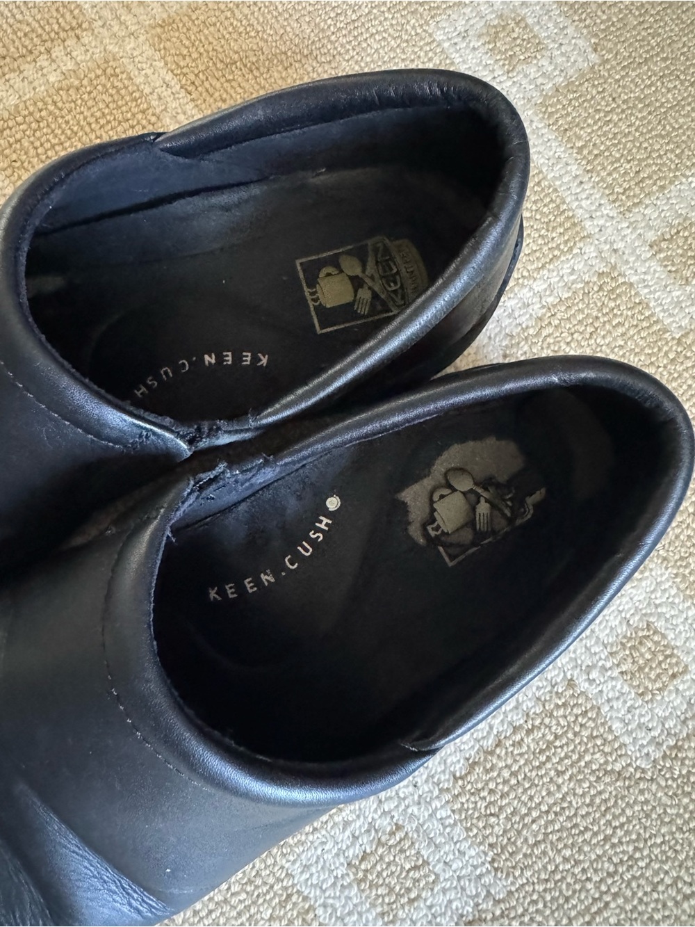 KEEN Canteen Leather Slip-On Clogs Black Comfort Work Shoes Men’s 9.5 - Picture 12 of 13